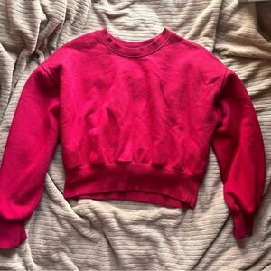 Red Cropped Sweatshirt